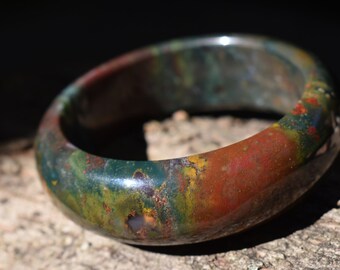 eurasia Handmade Natural Oval Shape Ocean Jasper Gemstone Silver Plated Cuff Bracelet eurasia Handmade Natural Oval Shape Ocean Jasper Gemstone Silver Plated Cuff Bracelet