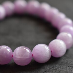 Cat's Eye Kunzite Stretch Bracelet, 9.5mm, Rare Find Rare Deal image 7