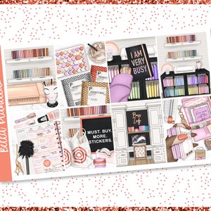 Booked & Busy || Weekly Planner Kit || Standard Vertical Planner || Disc Bound || Spiral Bound