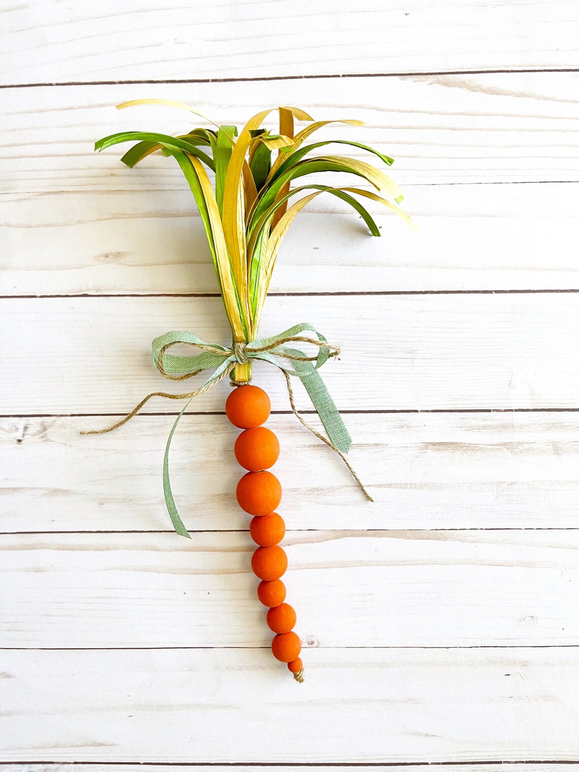 Wood Bead Carrots/ Farmhouse Wood carrots/ Handpainted wood Etsy