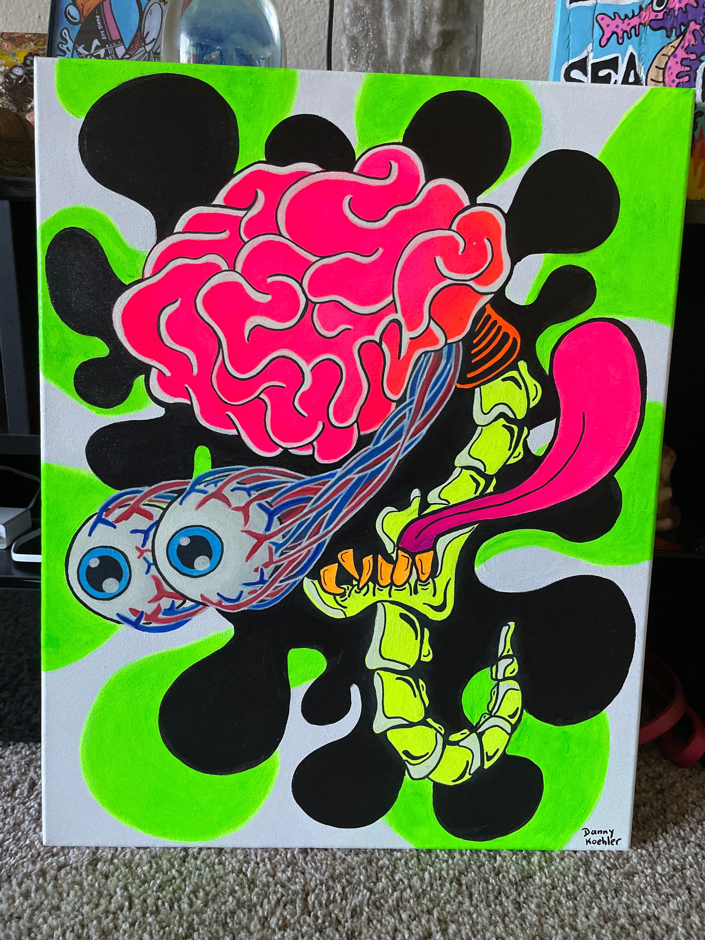 Original glow-in-the-dark blacklight painting