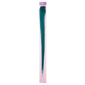 Hair Couture 2PCS Clip & Go Radical 100% Human Remy Hair Clip-In Extensions Length 18&quot; - Aqua Teal
