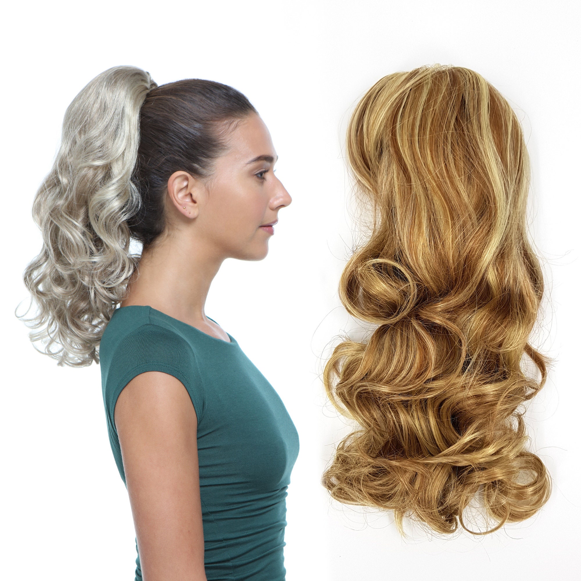 Avanti blond ponytail hair extensions nwt blonde clip in ponytail claw clip Ash Blonde Highlight Claw Clip Ponytail Extension – segohair.com main image 4