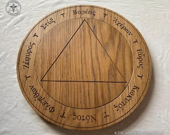 Hekate PRAKTIJK: gebeeldhouwd in massief eiken, Evocation Ritual Magic Tool