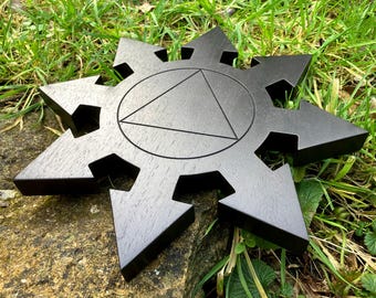 THE ALTAR CHAOSPHERE - Carved Altar Piece in Solid Walnut (Chaos Magic)