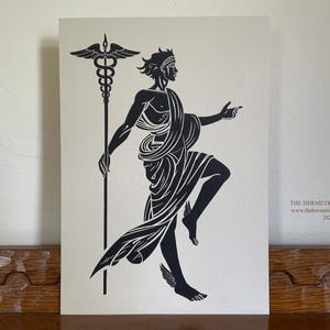 MERCURE / HERMES - Icône d'autel / / Oeuvre de dévotion Ikon Print Dieu païen grec romain