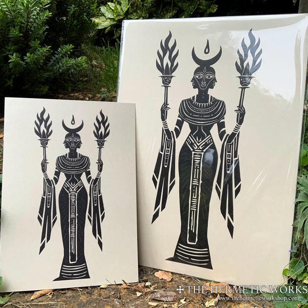 HEKATE ALTAR IKON Print – Greek Pagan Goddess Devotional Artwork
