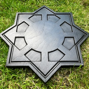 THE BLACK CHAOSPHERE - Carved Altar Piece in Solid Walnut (Chaos Magic)