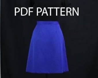 A-LINE skirt, US sizes 6-18, sewing pdf pattern, W101.