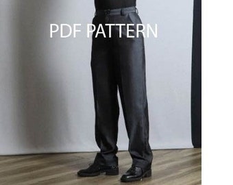 Pantalon classique, tailles US 6-18, patron de couture pdf, W113.