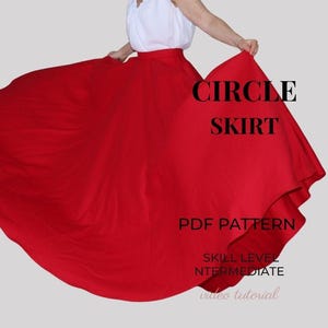Tellerrock Tellerrock Pdf Hochzeitsoutfit für Brautjungfer Party Gast Kleidungsstück Lang mit Taschen Schnittmuster Sofort Download und Video Anleitung
