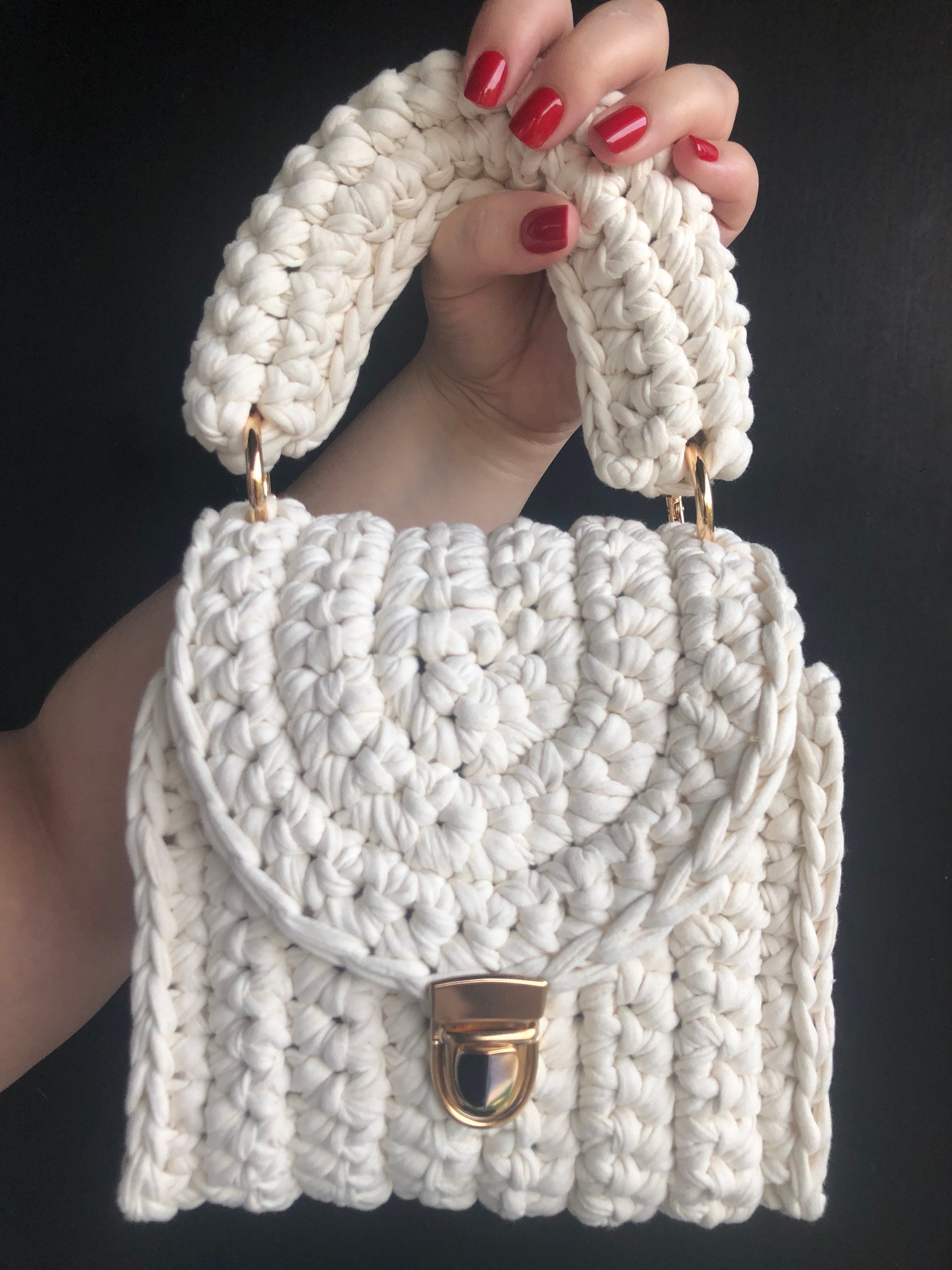 Unique elegant crochet handbag crochet purse luxury purse | Etsy