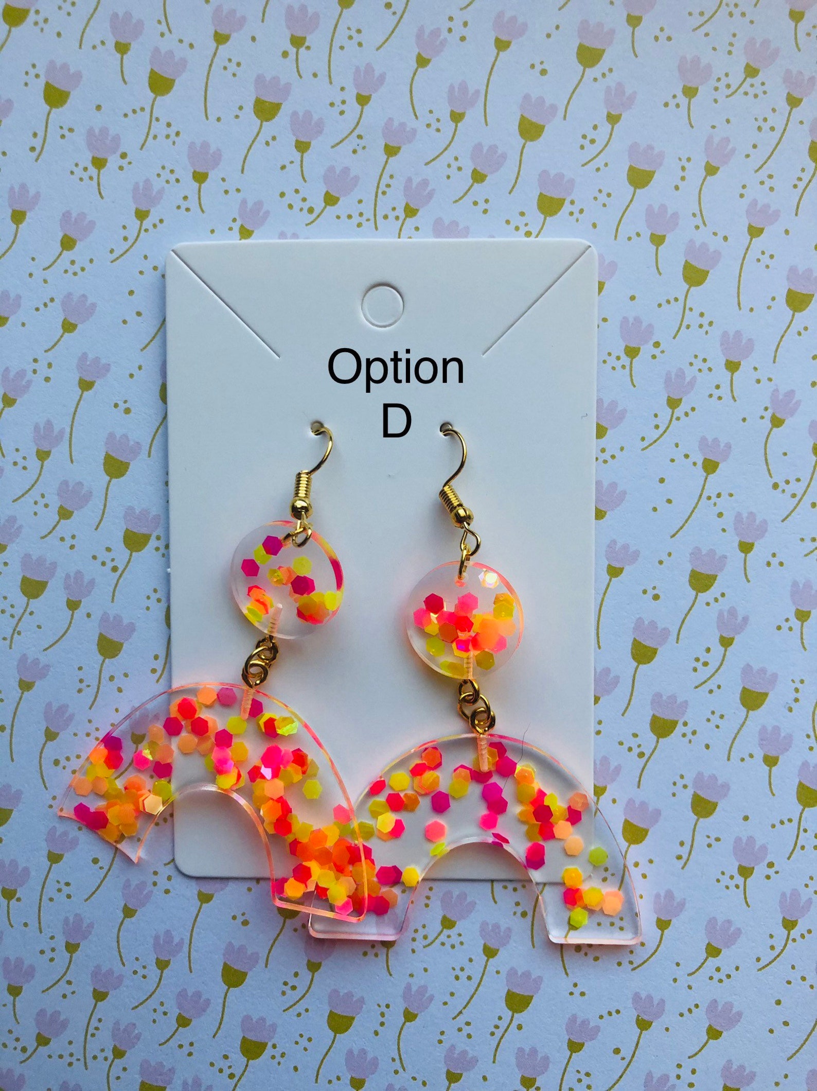 Resin statement earrings Clearance