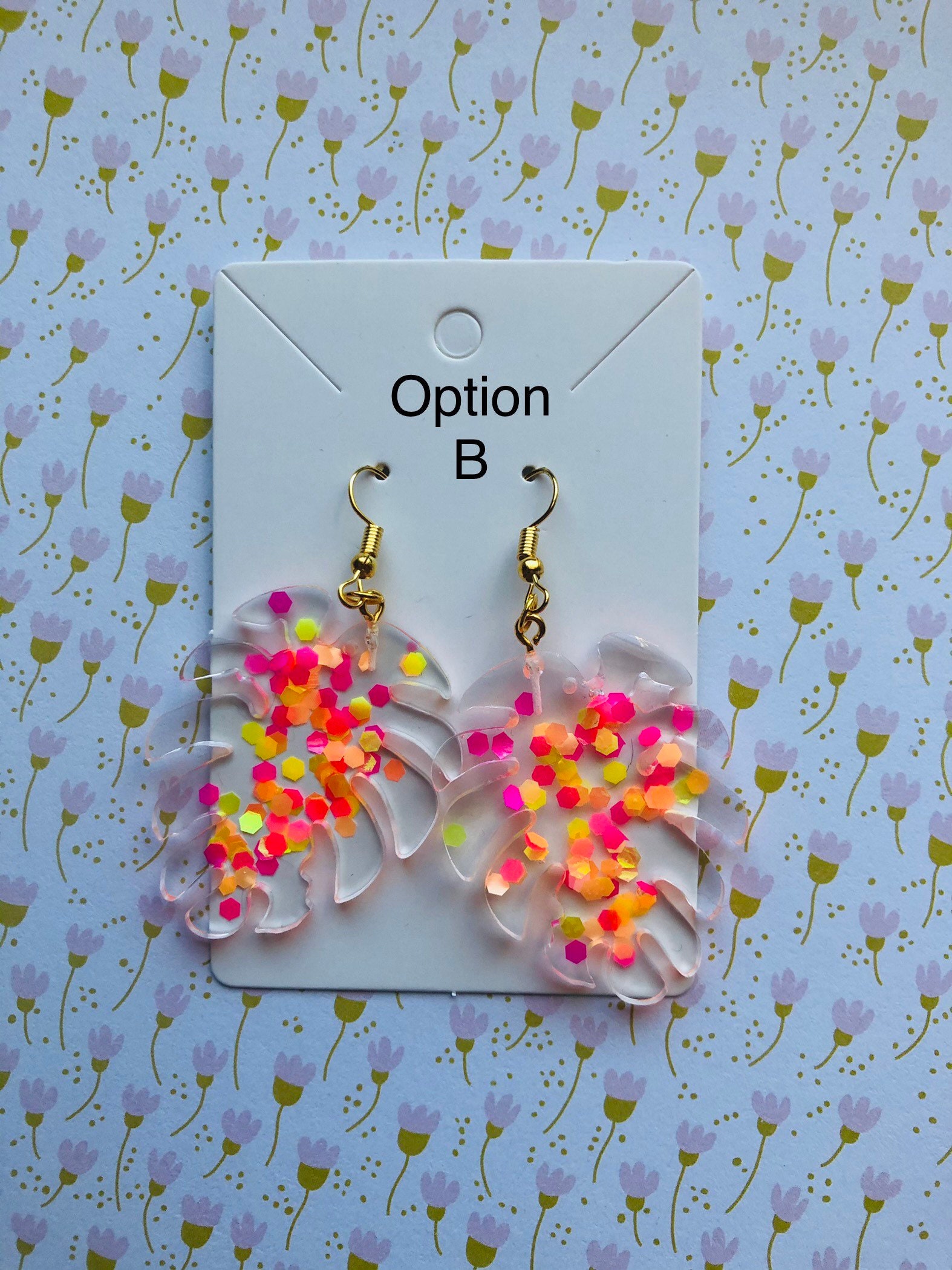 Resin earring statement earrings boho style spring fashion Etsy