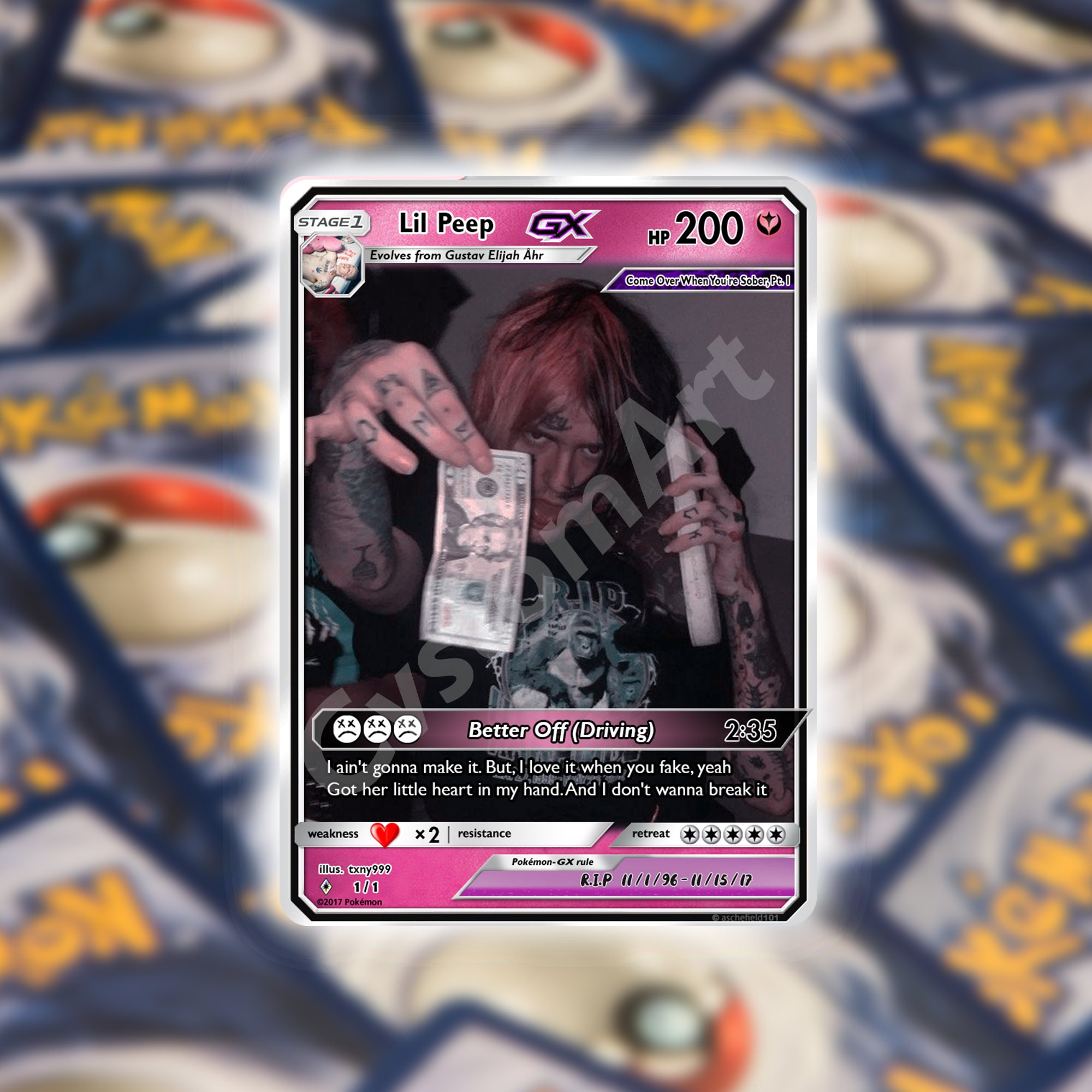 lil peep pokemon cards Lil Peep V2