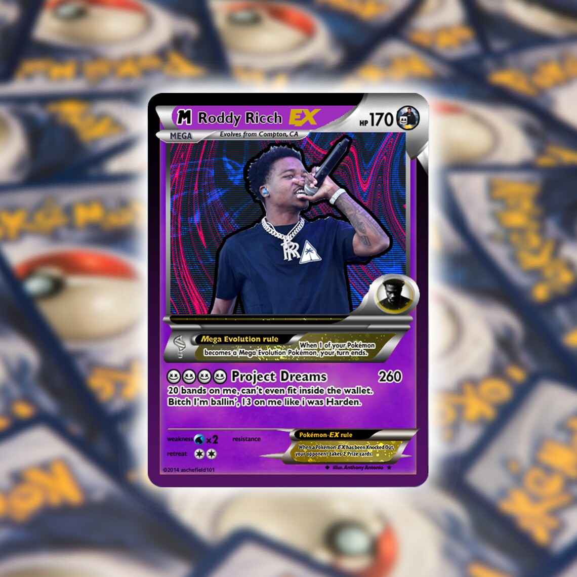 Roddy Ricch CUSTOM Trading Card Etsy