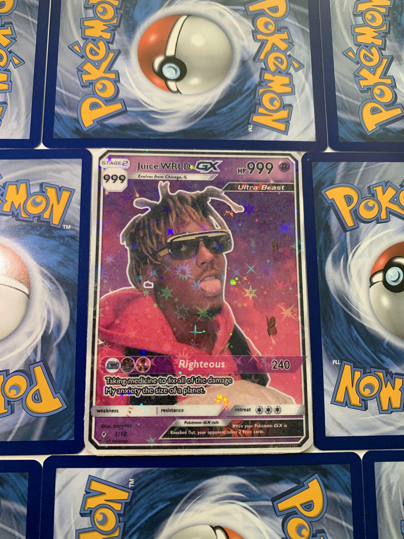 Juice WRLD Custom Pokemon Carte Etsy