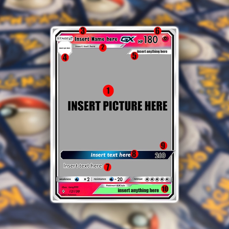 Create Your Own Pokemon Card PERFECT Gift for a Friend Etsy