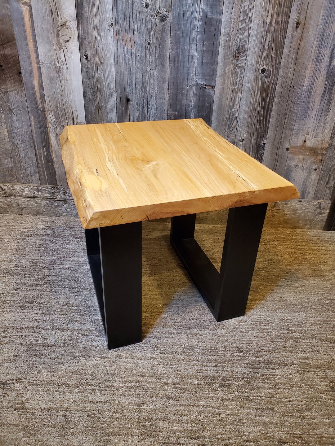 Curly Maple Side Table Etsy