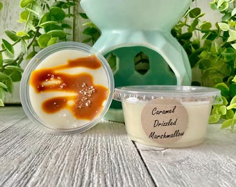 Caramel Drizzled Marshmallow Wax Melt: Strong Scented, 2 oz Cup