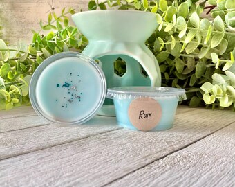Rain Wax Melt, Strong Scented Wax Melt, 2 oz Cup, Hyacinth Wisteria Fragrance