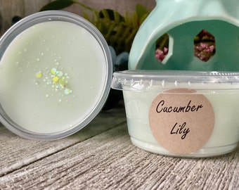 Cucumber Lily Wax Melt, 2 oz Shot Cup, Strong Scented Wax Melt, Soy Wax Melts, Wax Tarts, Wax Melts for Warmer, BBW Type, Sample Wax Melts