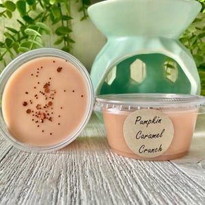 Pumpkin Caramel Crunch, 2 oz Cup, Strong Scented Wax Melt, Bakery Wax Melts