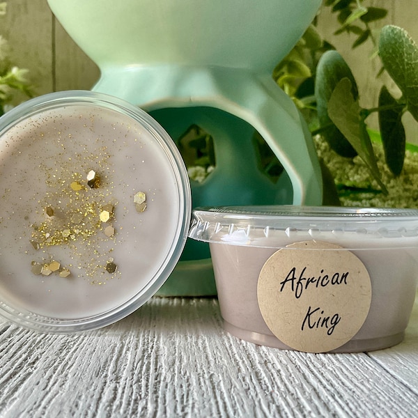 African King Wax Melt, 2 oz Cup, Strong Scented Wax Melt, Wax Melts for Warmer, Wax Tarts, Wax Melt Gift, Soy Wax Melts, Home Fragrance