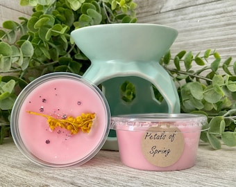 Petals of Spring Wax Melts, 2 oz Wax Melt Cup, Soy Wax Melt, Strong Scented Wax Melt, Floral Wax Melts, Wax Melts for Warmer