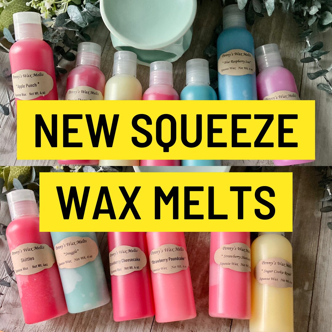 Squeeze Wax Melts, Squeezable Wax Melts, You Choose Scent, 4 Oz Bottle