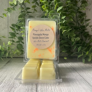 Pineapple Mango Wax Melt: Upside Down Cake Scent, 3.5 oz Clamshell
