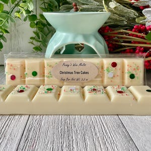 Christmas Cake Wax Melt Snap Bar, 3.2 oz Large Wax Bar, Strong Scented Wax Melt
