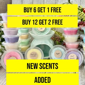 STRONG Scented Wax Melt Scent Shot Cup, You Choose Scents, Buy 6 Get 1 FREE, Buy 12 Get 2 FREE Wax Melt Sampler Bundle
