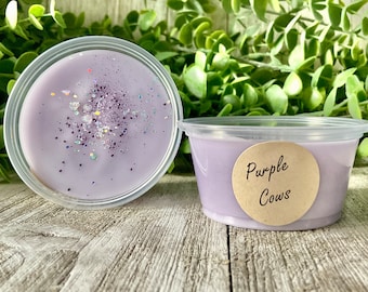 Purple Cows Wax Melts, 2 oz Cup, Strong Scented Wax Melt, Wax Melts for Warmer, Wax Tarts, Grape Wax Melt, Soy Wax Melts, Gifts under 10