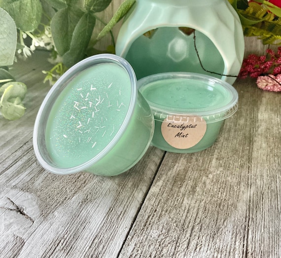 Eucalyptus Mint Wax Melts, 2 Oz Wax Melt Cup, Soy Wax Melt, Strong