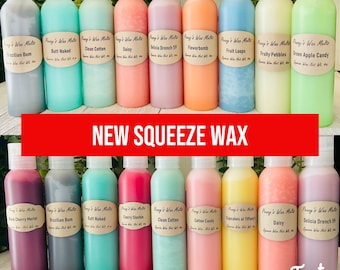 Strong Soy Squeeze Wax Melts: 4 oz Bottle, Choose Your Scent, 50 Scent Choices