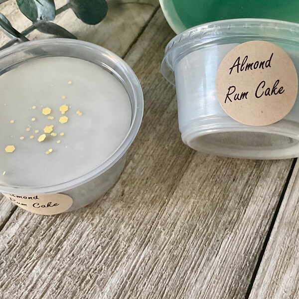 Almond Rum Cake Wax Melts, 2 oz Shot Cup, Strong Scented Wax Melt, Wax Melts for Warmer, Wax Tarts, Wax Melt Gift, Bakery Wax Melts