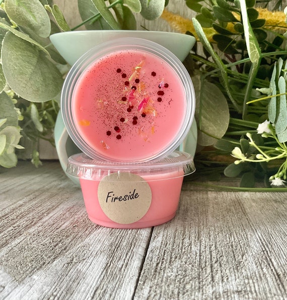 Fireside, 2 Oz Wax Melt Shot Cup With Glitter, Strong Scented Wax