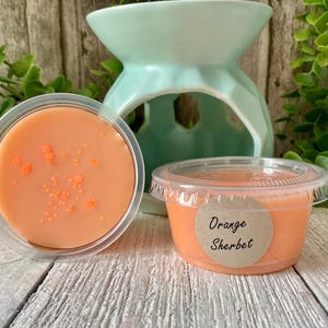 Orange Sherbet Wax Melt: Strong Scented Citrus Tart (2 oz) cup