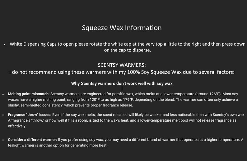 Strong Soy Squeeze Wax Melts: 4 oz Bottle, Choose Your Scent, 50 Scent Choices image 3