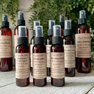 Body Mist Spray, Room Sprays, Perfume and Cologne Body Room Spray. Linen and Air Freshener Spray
