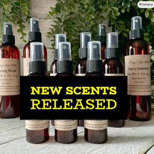Scented Body Mist and Room Spray, Choose Your Scent, 2oz, 4oz, 8oz bild 1