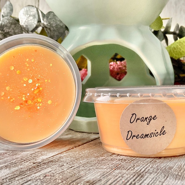 Orange Dreamsicle Creamsicle, 2 oz Cup, Strong Scented Wax Melt, Wax Melts for Warmer, Wax Tarts, Citrus Wax Melt, Ice Cream Wax Melt