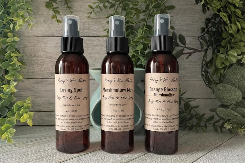Scented Body Mist and Room Spray, Choose Your Scent, 2oz, 4oz, 8oz bild 4