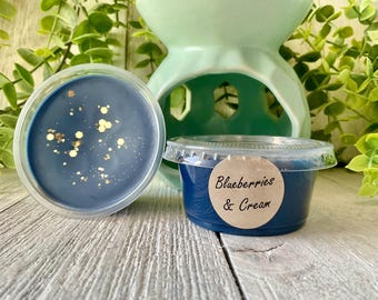 Blueberries Cream Wax Melt: Strong Scented 2 oz Cup