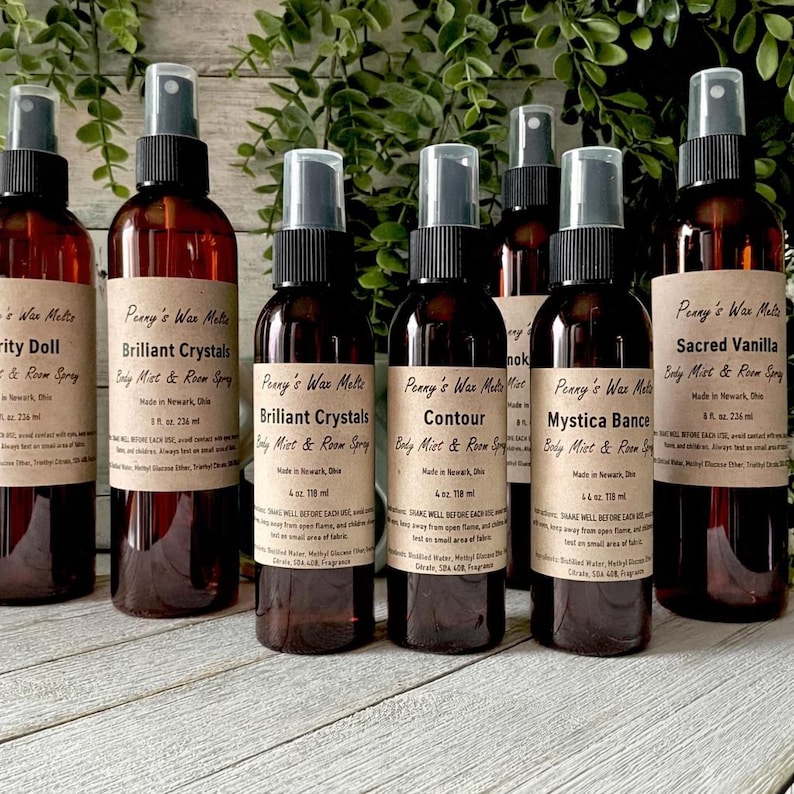 Scented Body Mist and Room Spray, Choose Your Scent, 2oz, 4oz, 8oz bild 5