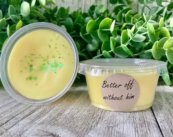 Better Off Without Him Wax Melt, 2 oz Cup, Strong Scented Wax Melt, Wax Melts for Warmer, Wax Tarts, Soy Wax Melts, Gifts under 10