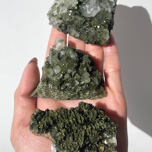 Fairy Forest Quartz - Epidote in Quartz from Turkey - Natural Raw specimen - You Choose!