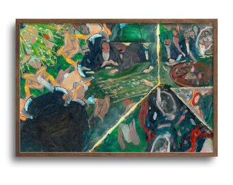 Edvard Munch Altered Painting: Surreal Eclectic Art Print