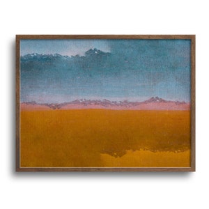 Abstract Mountain Landscape, Altered Antique Oil Painting, Original Artwork, Print or Canvas, 6x8, 9x12, 12x16, 18x24, 24x32, 30x40 in